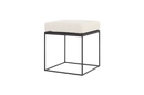 Pouf Feo - Black Oak Top / Cream Beige Cushion
