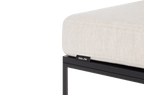Pouf Feo - Black Oak Top / Cream Beige Cushion