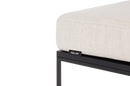 Pouf Feo - Black Oak Top / Cream Beige Cushion
