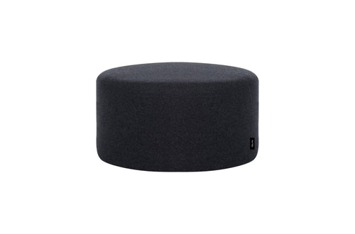 Pouf Folk - Petit - Cravate Noire En Laine