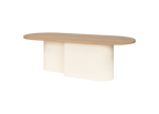 Looi Coffee Table - Piazza Beige & Oak Top