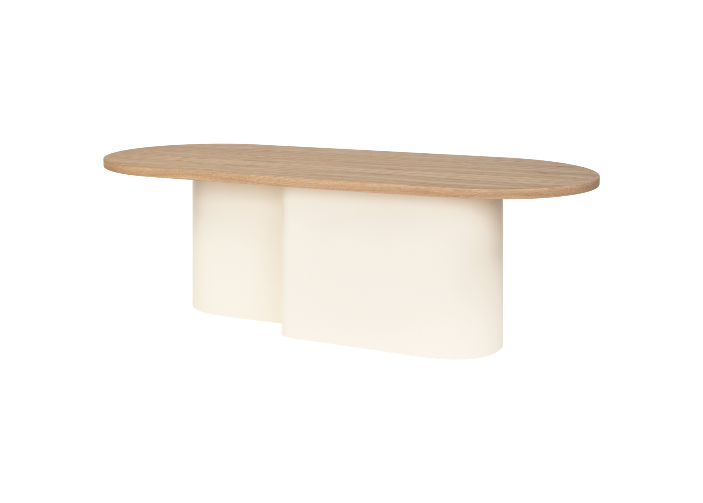 Looi Coffee Table - Piazza Beige & Oak Top