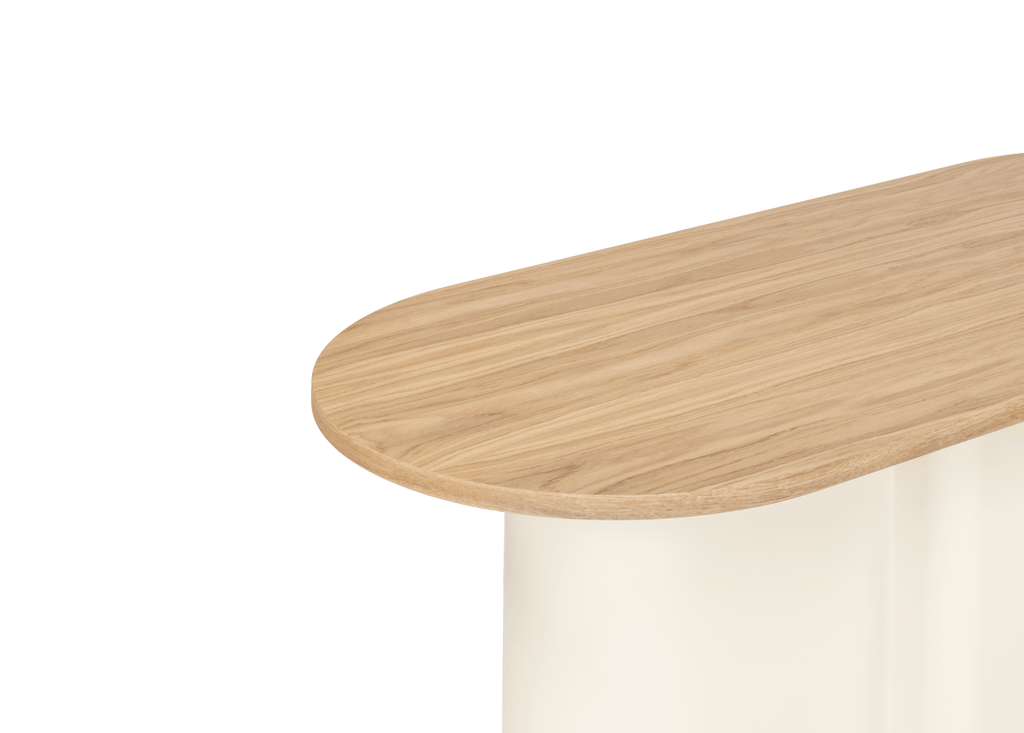 Looi Coffee Table - Piazza Beige & Oak Top