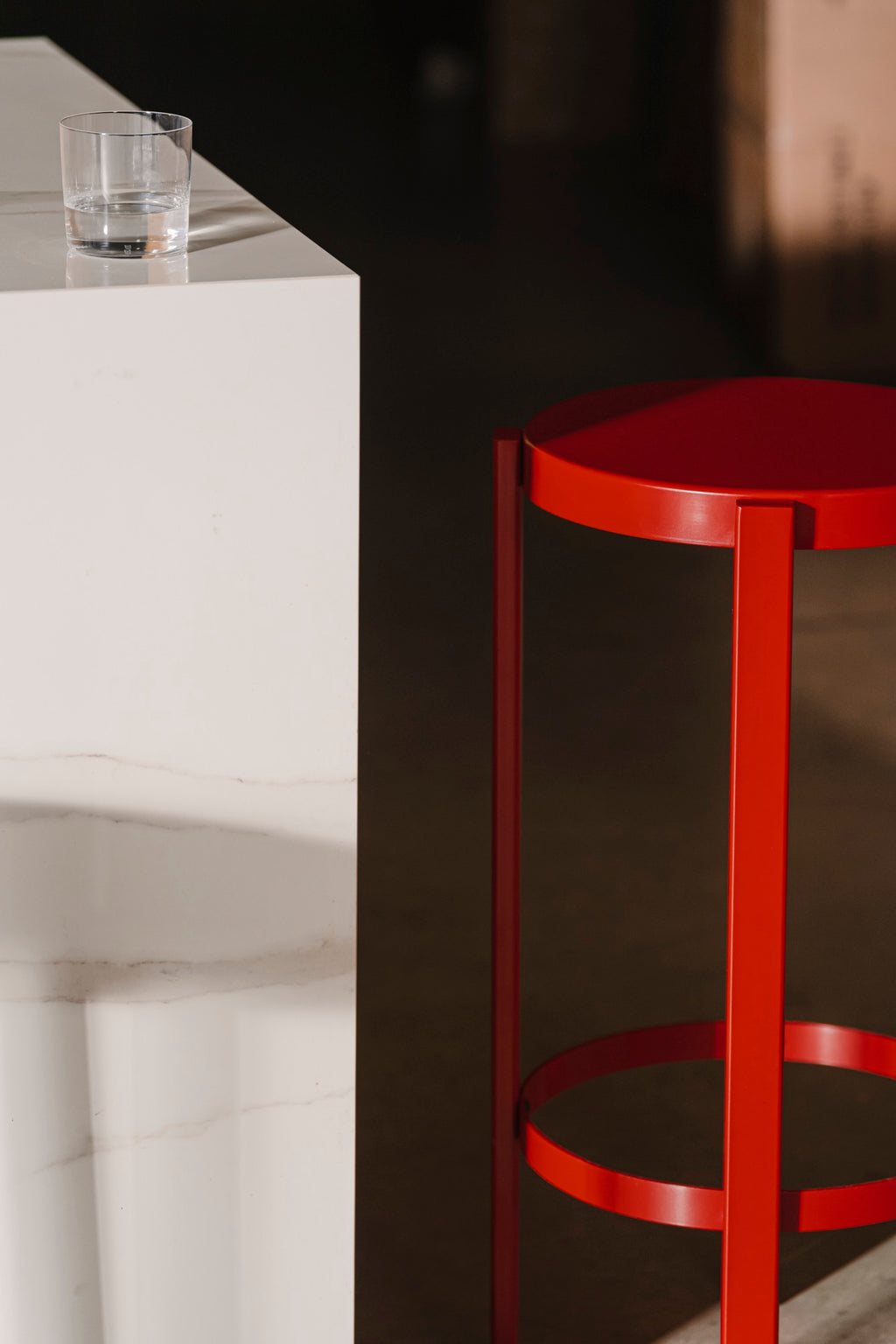 Tabouret Doon - Grand - Tomato Red
