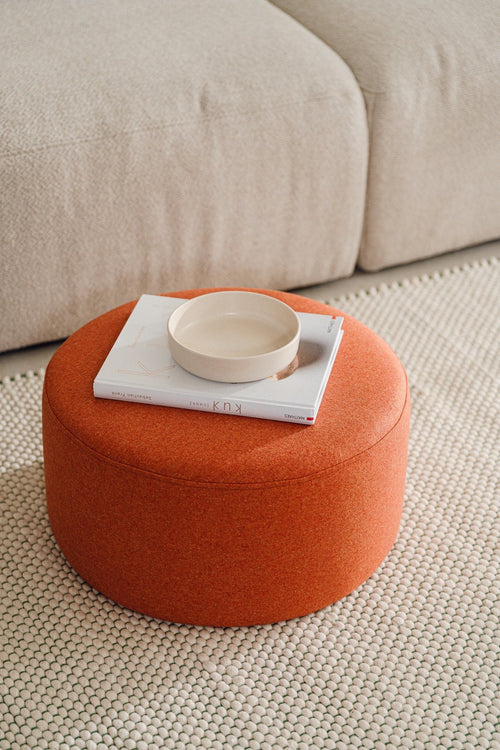 Pouf Folk - Petit - Terracotta Wool