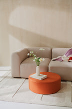 Pouf Folk - Large - Terracotta Wool