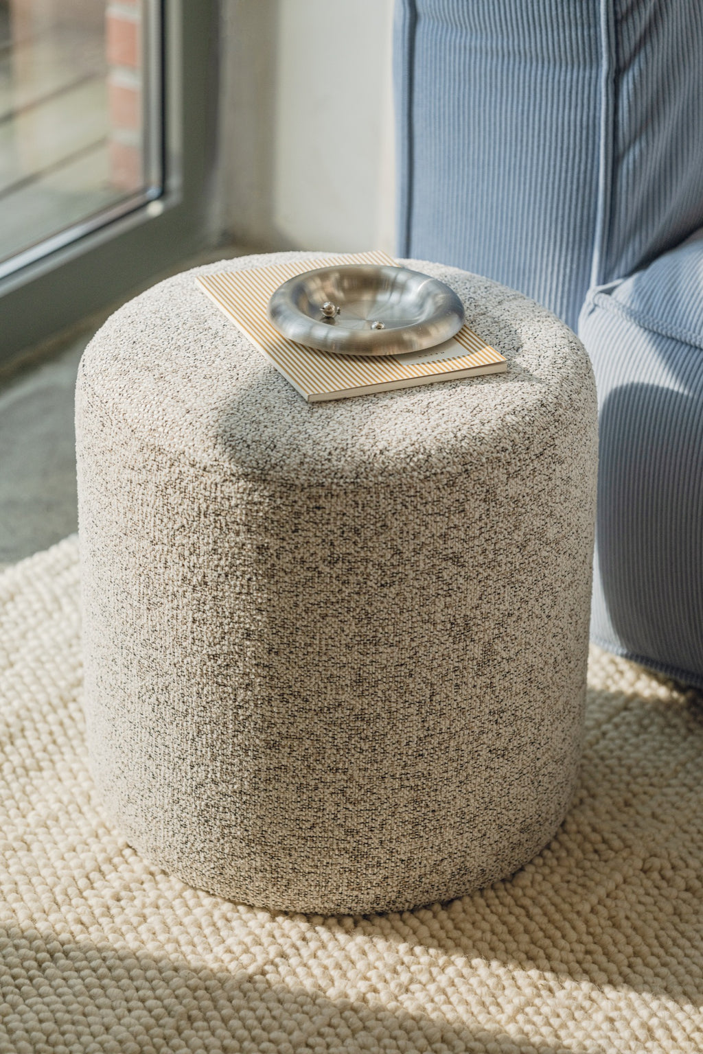 Folk Pouf - Large - Clay Grey Melange
