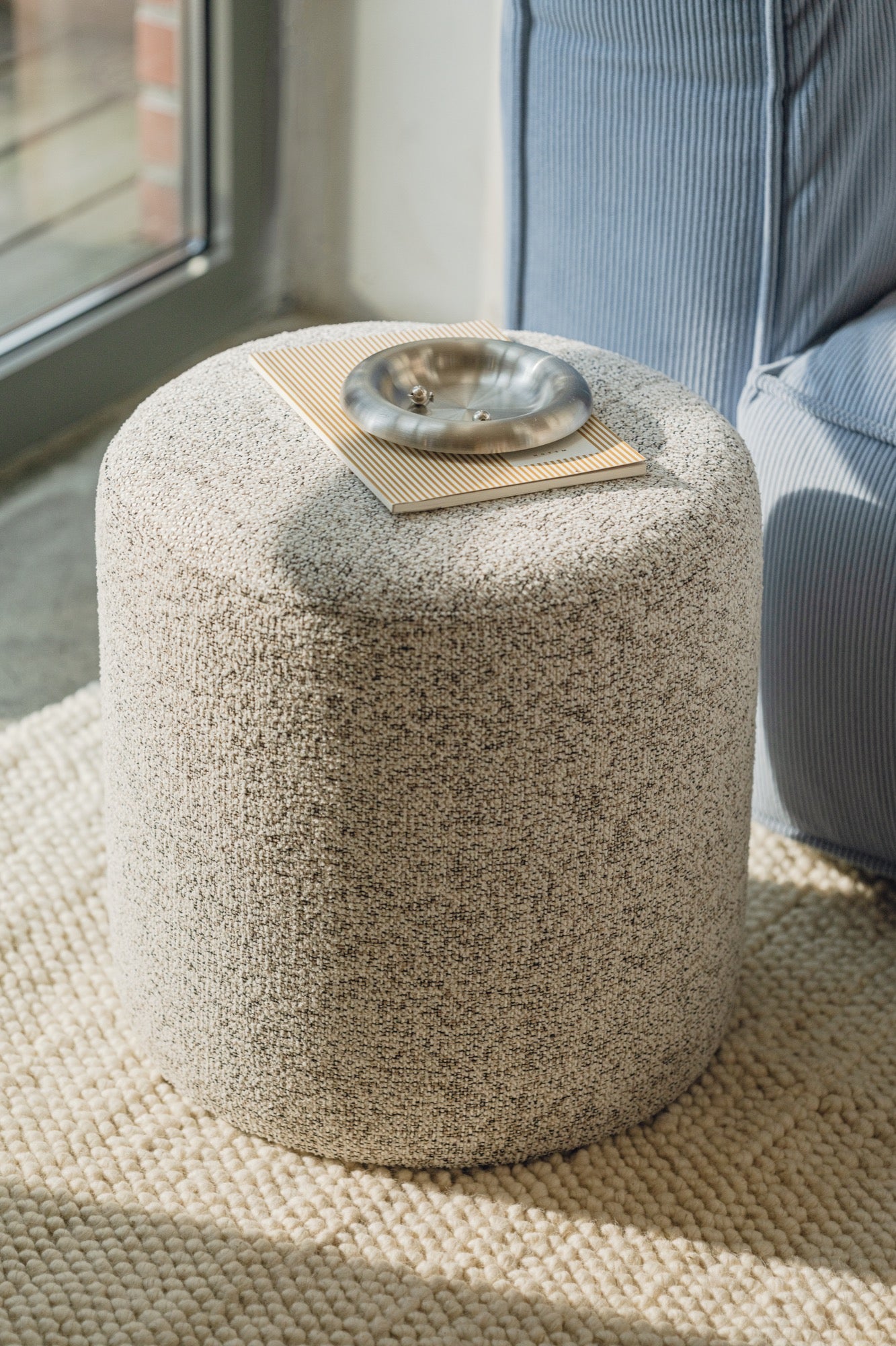 Folk Pouf - Large - Clay Grey Melange