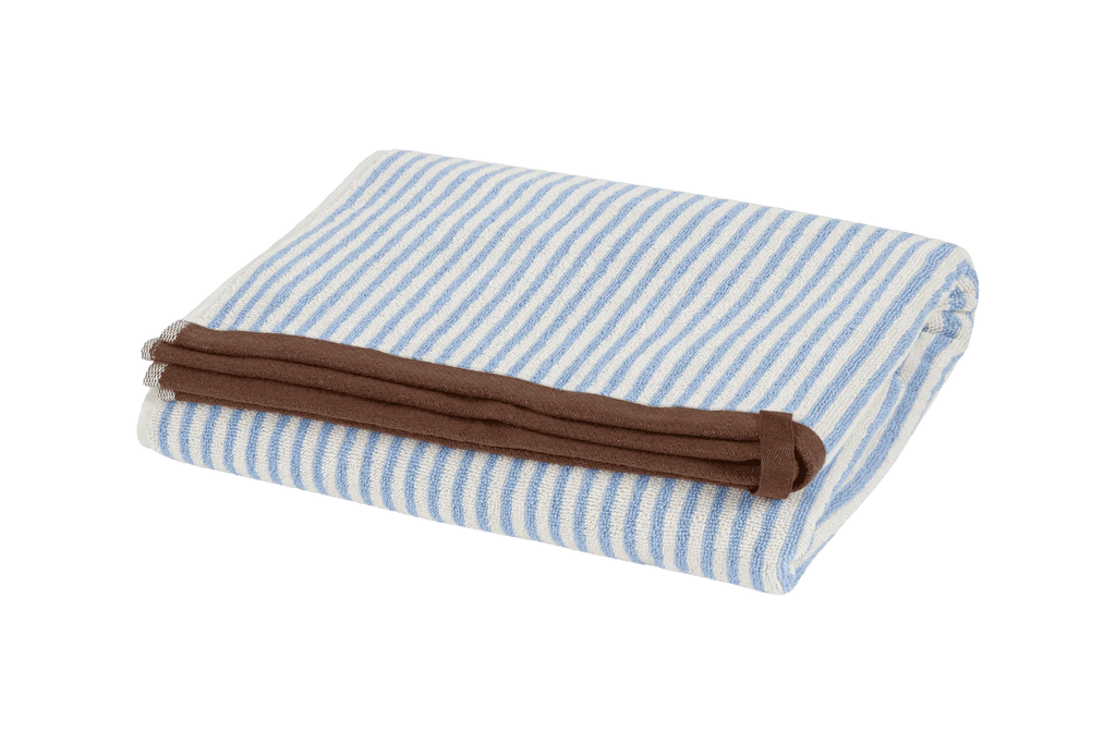 Serviette De Bain Gobo - Baby Blue / Rayures Étroites