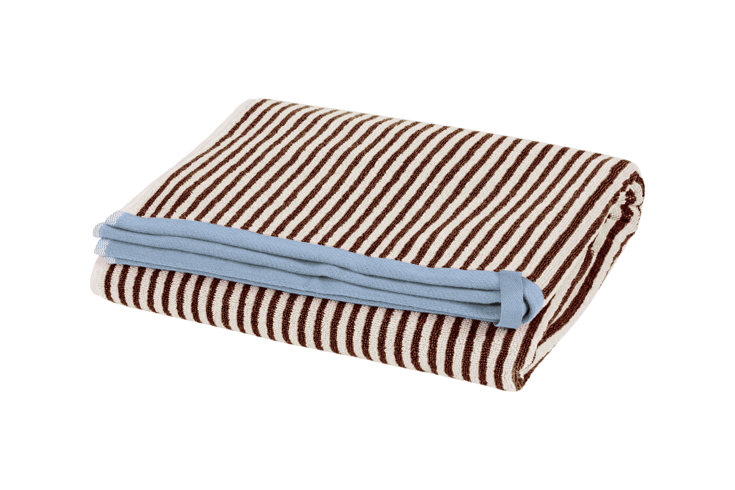 Toalla De Baño Gobo - Cocoa Brown/Rayas Estrechas