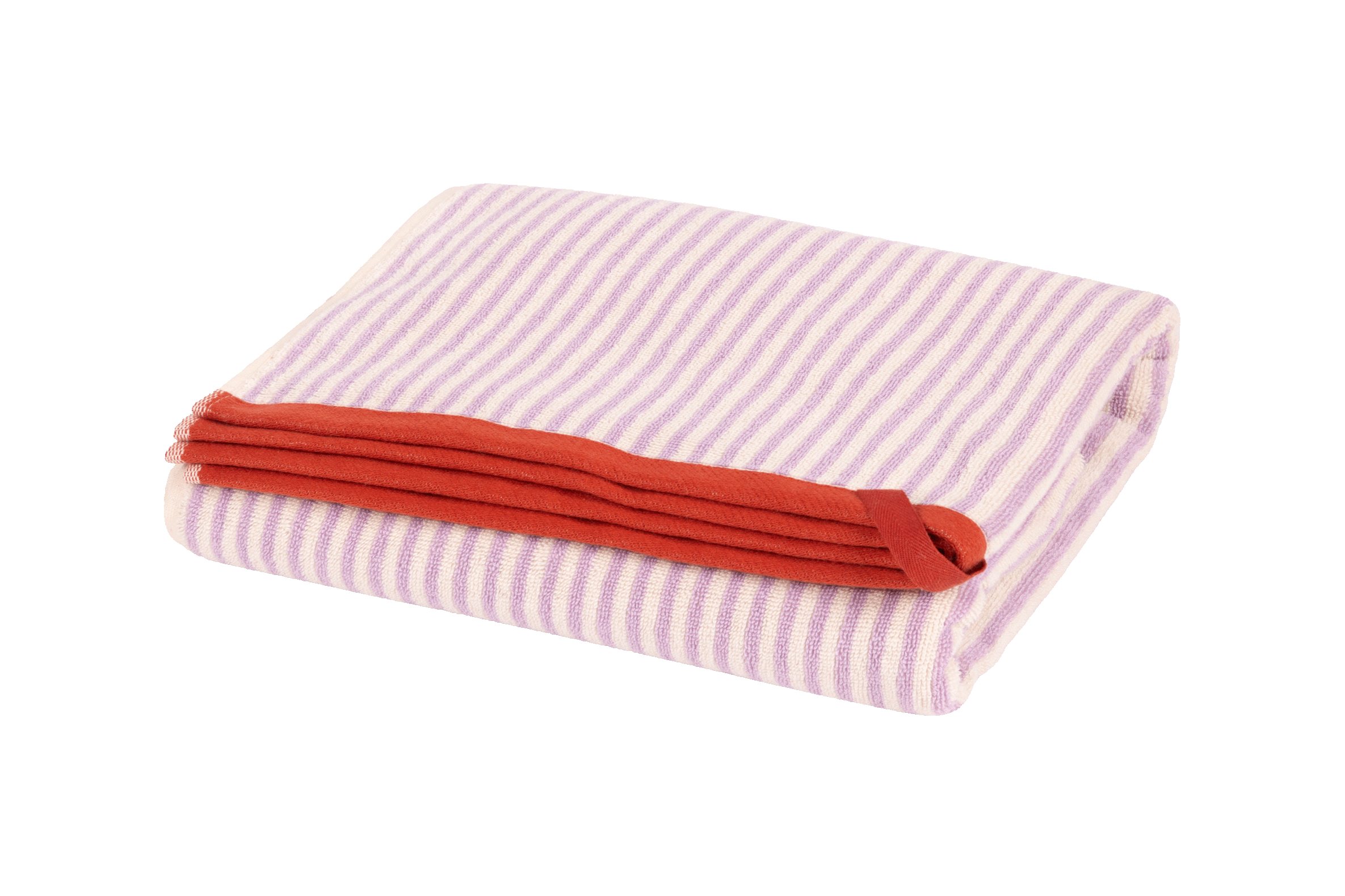Serviette De Bain Gobo - Pastel Lilac / Rayures Étroites