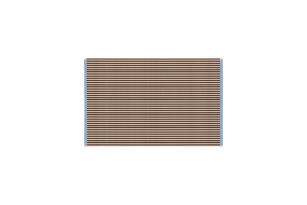 Gobo Hand Towel - Cocoa Brown/Narrow Stripes