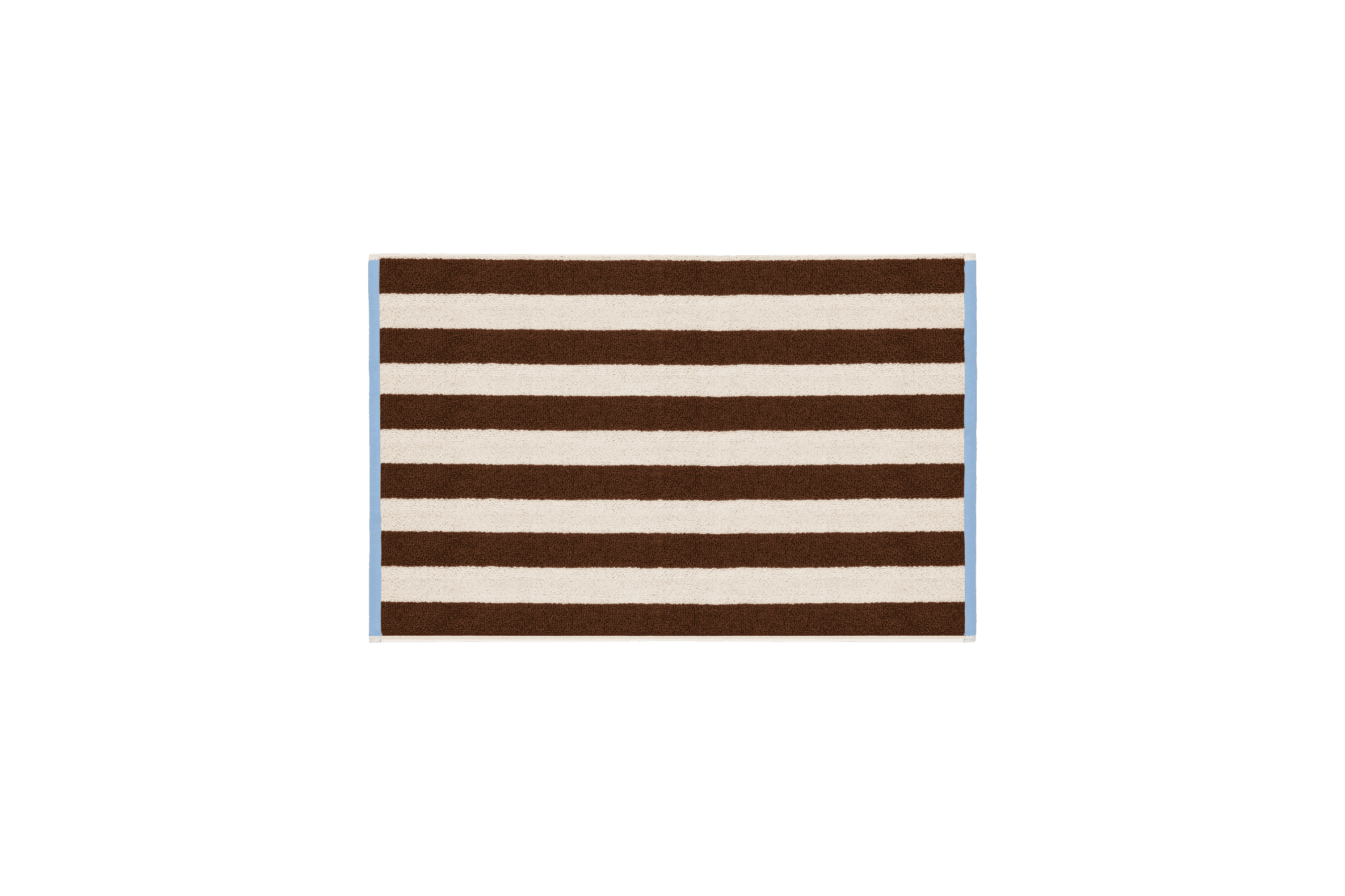 Gobo Hand Towel - Cocoa Brown/Wide Stripes