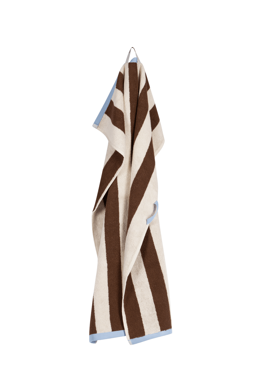Gobo Hand Towel - Cocoa Brown/Wide Stripes