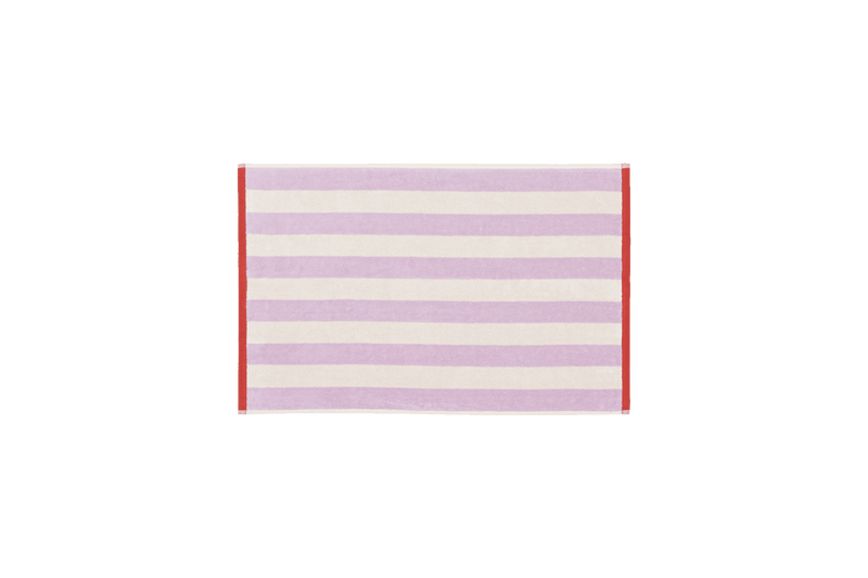 Serviette De Bain Gobo - Pastel Lilac / Rayures Larges
