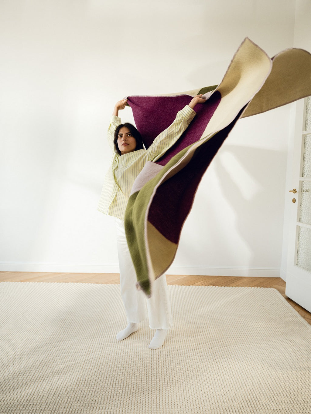 Hilu Blanket - Purple, Lilac & Green