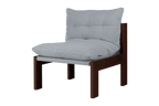 Huno - Sillón Lounge - Cocoa Brown & Baby Blue Bouclé