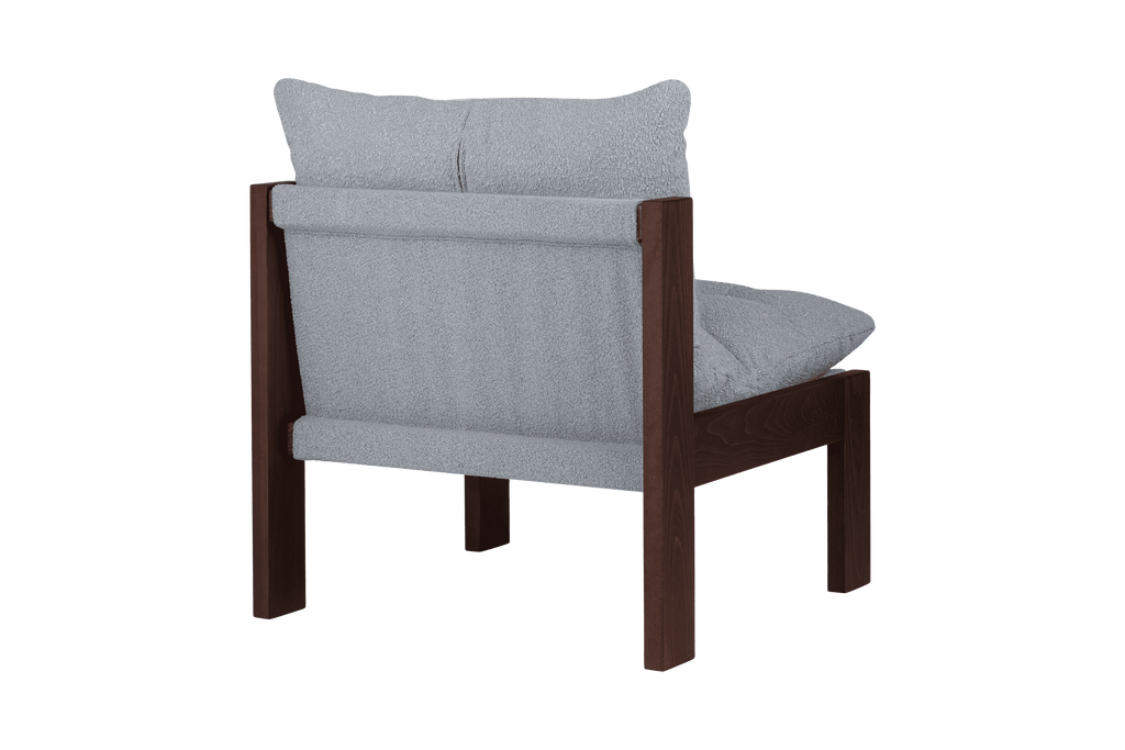 Huno - Sillón Lounge - Cocoa Brown & Baby Blue Bouclé