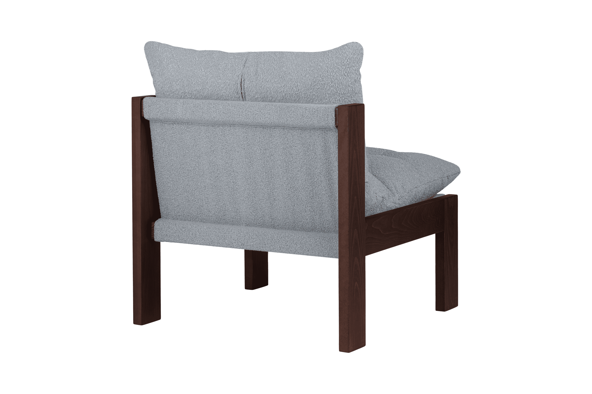 Huno - Sillón Lounge - Cocoa Brown & Baby Blue Bouclé