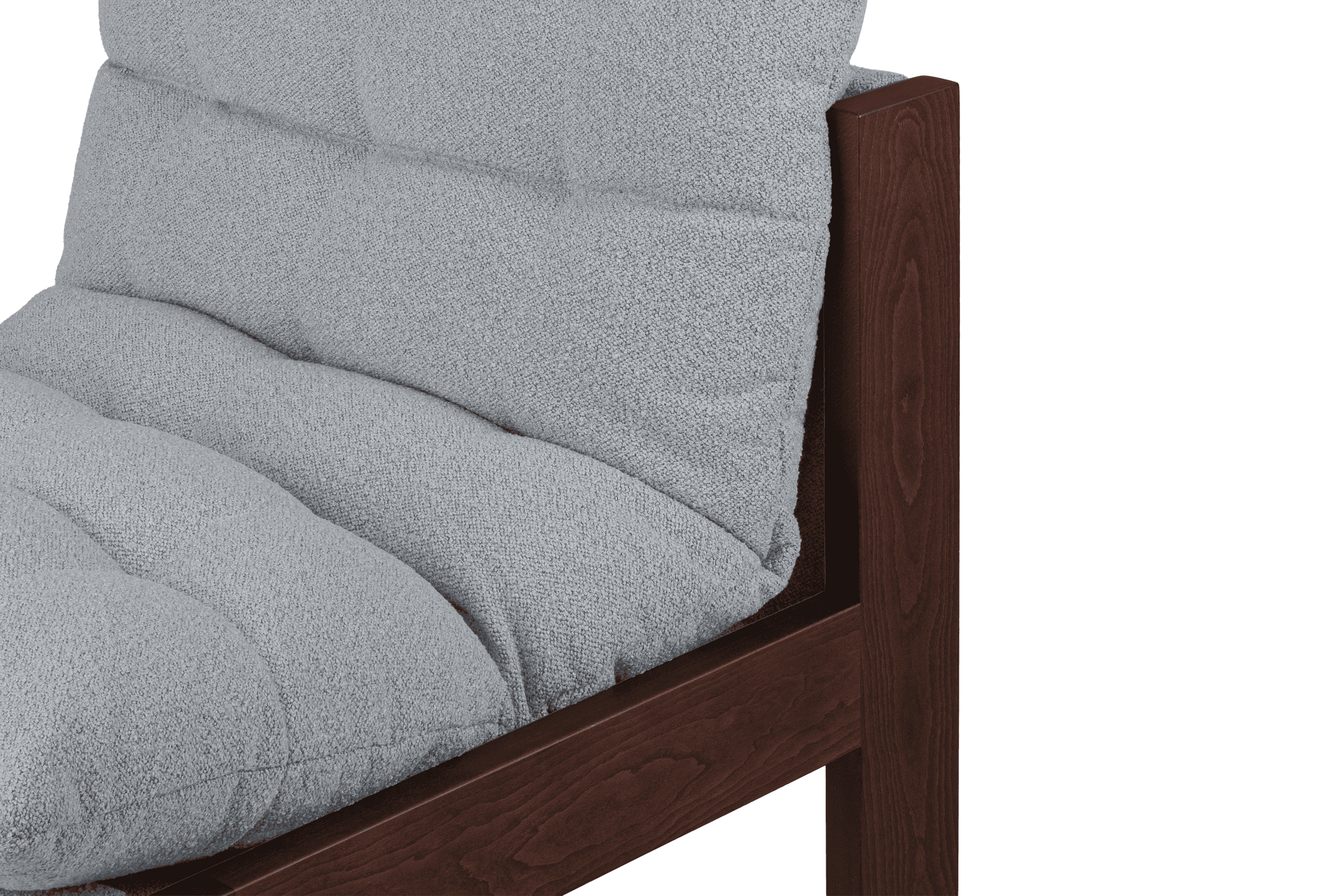 Huno - Sillón Lounge - Cocoa Brown & Baby Blue Bouclé