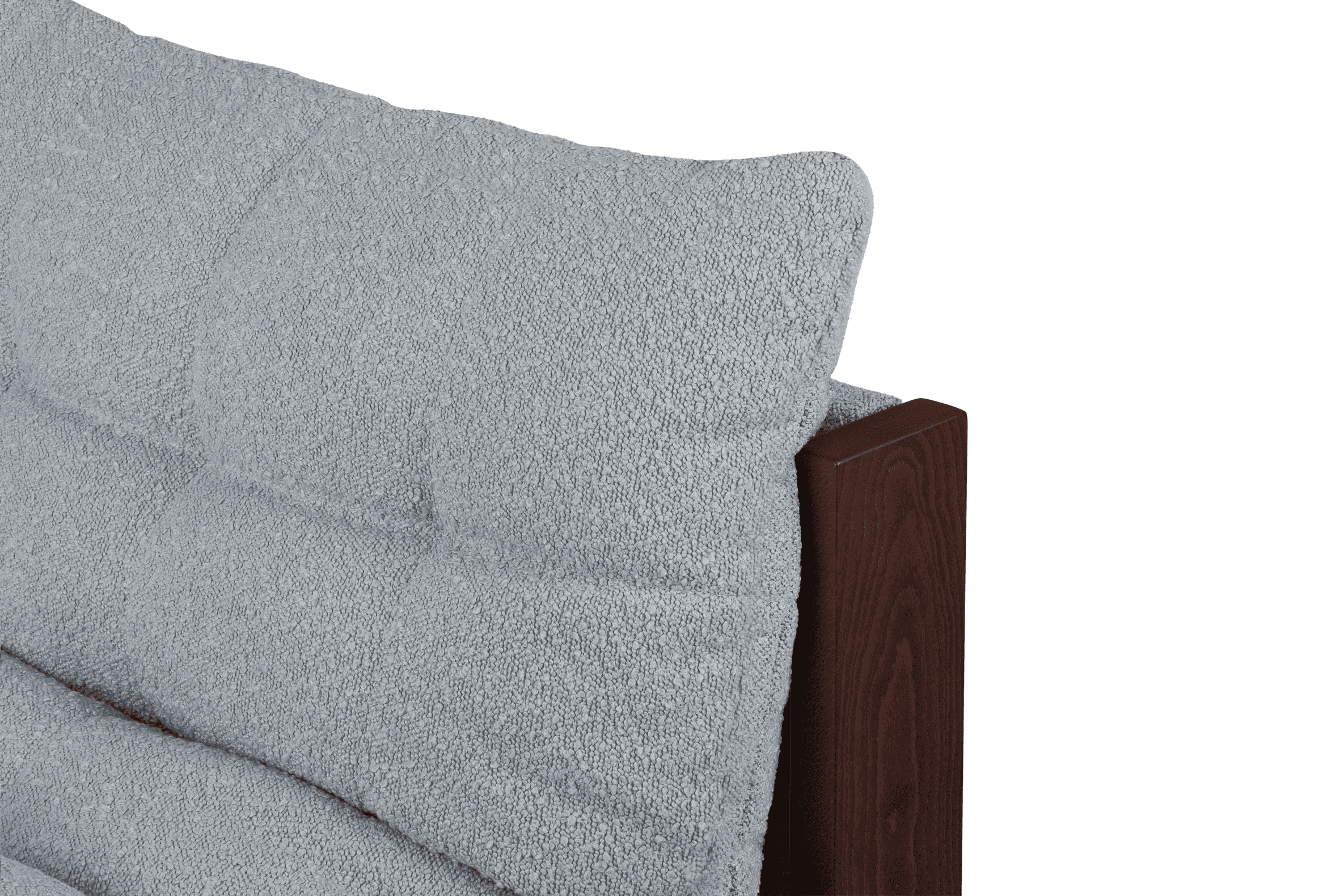 Huno - Sillón Lounge - Cocoa Brown & Baby Blue Bouclé