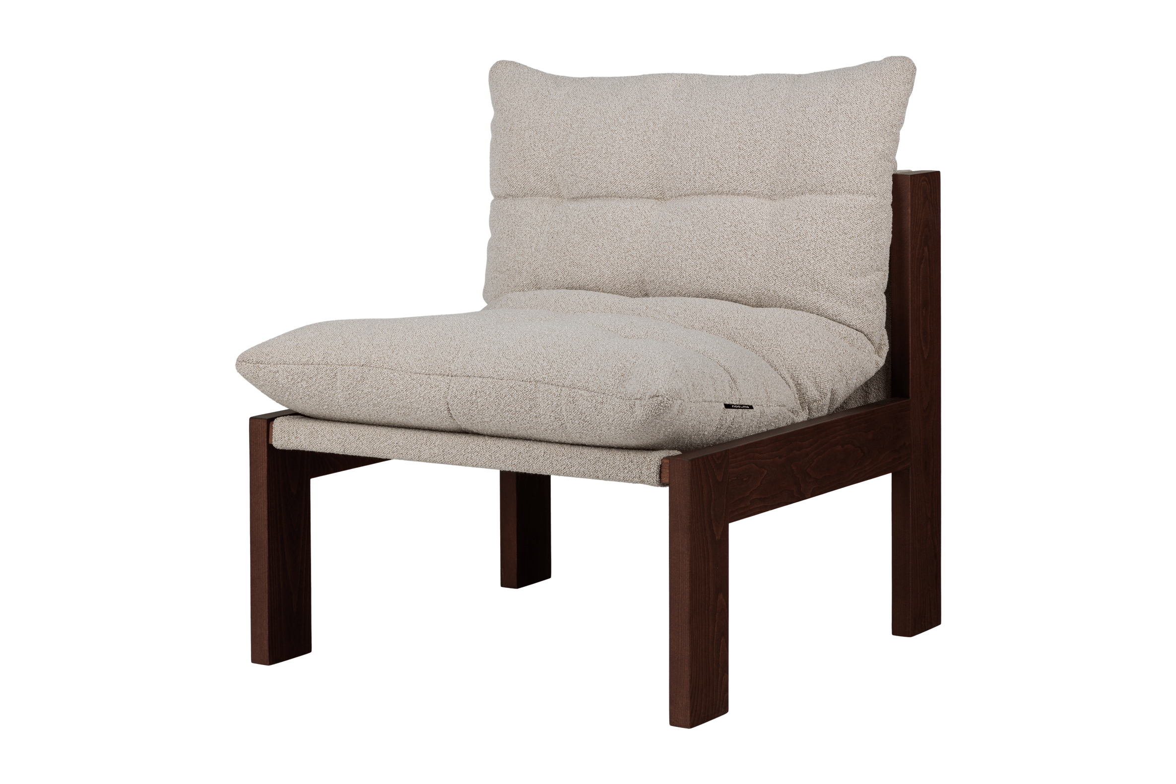 Huno - Sillón Lounge - Cocoa Brown & Desert Beige Bouclé