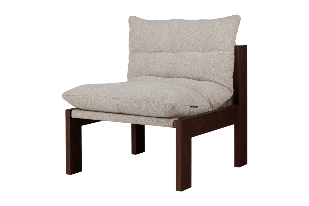 Huno - Sillón Lounge - Cocoa Brown & Desert Beige Bouclé