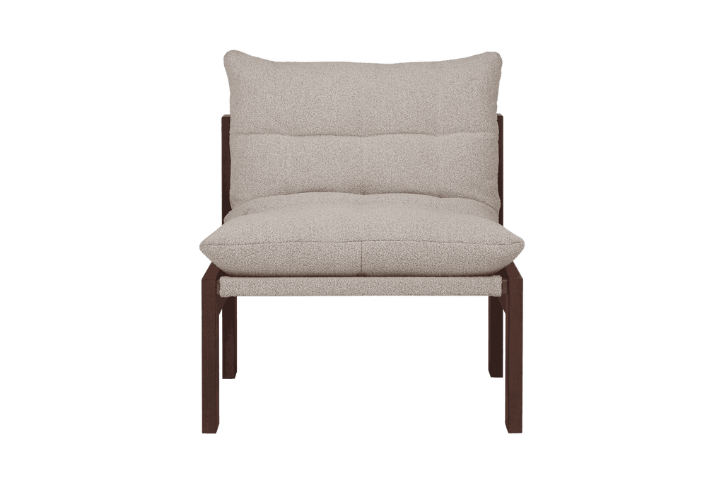 Huno - Sillón Lounge - Cocoa Brown & Desert Beige Bouclé
