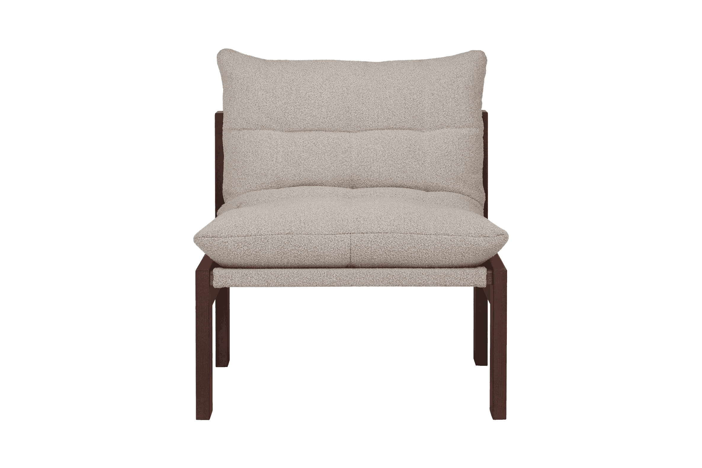 Huno - Sillón Lounge - Cocoa Brown & Desert Beige Bouclé