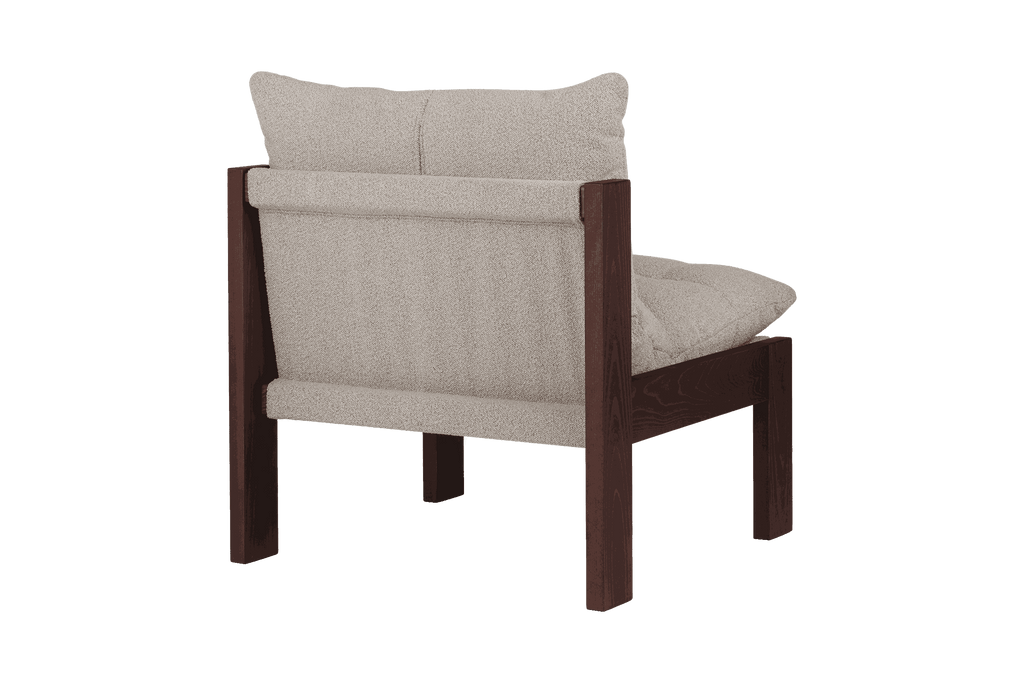 Huno - Sillón Lounge - Cocoa Brown & Desert Beige Bouclé