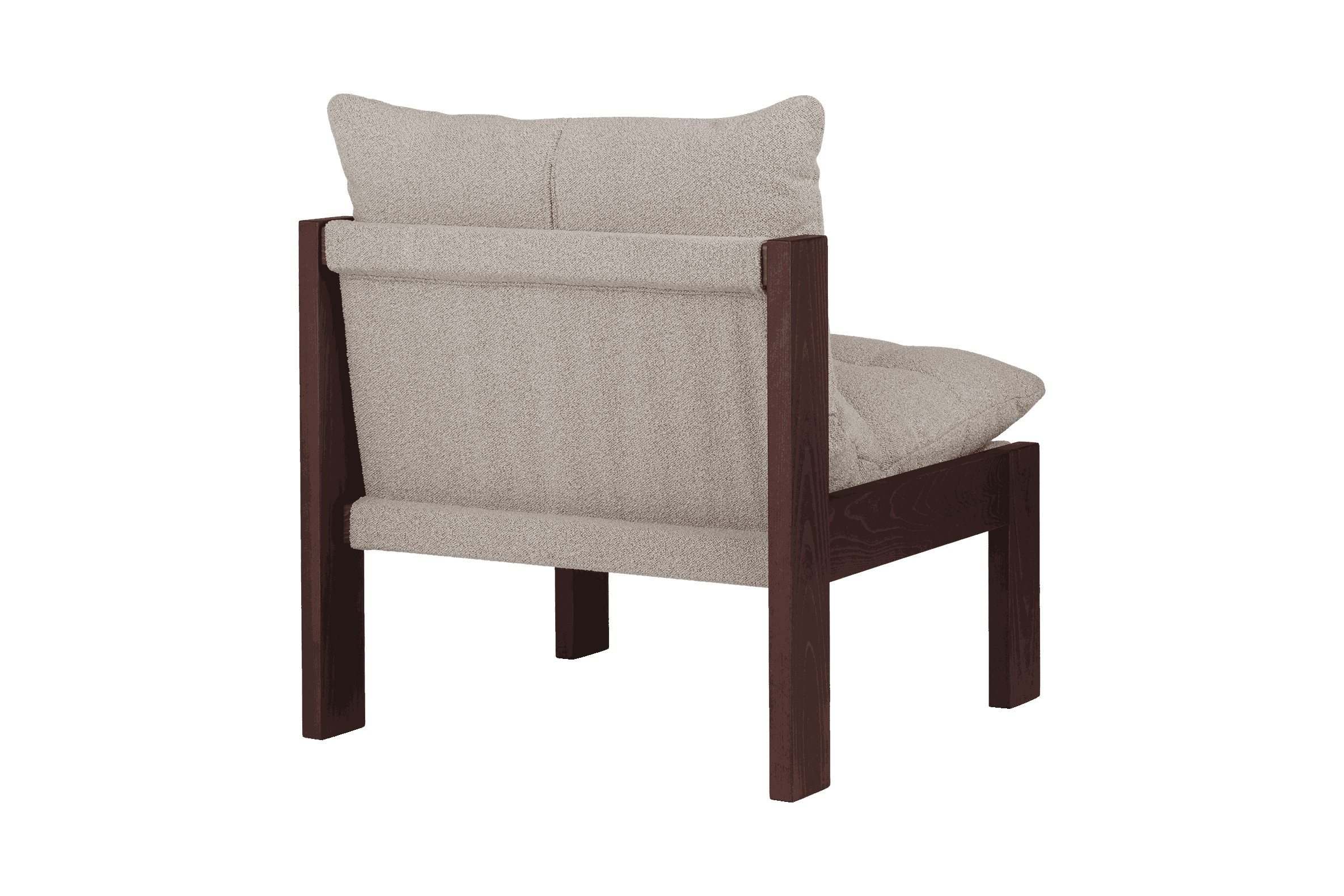 Huno - Sillón Lounge - Cocoa Brown & Desert Beige Bouclé