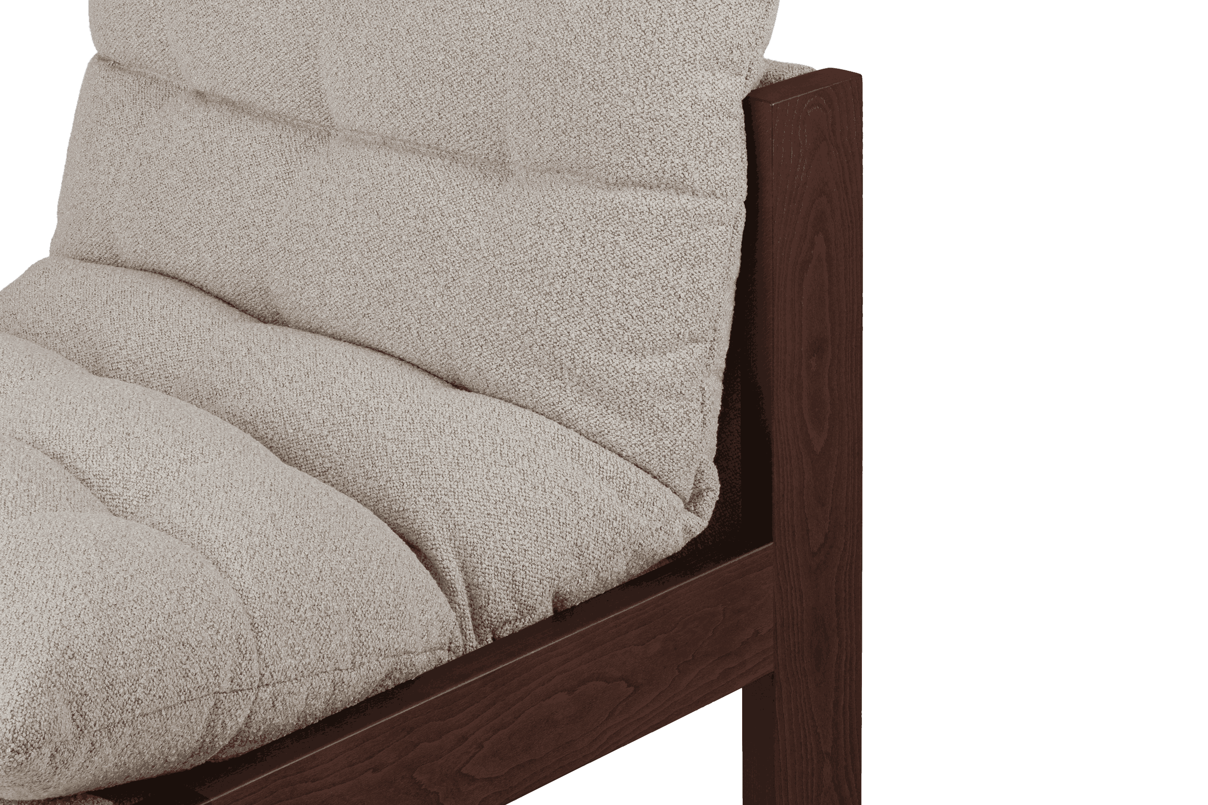 Huno - Sillón Lounge - Cocoa Brown & Desert Beige Bouclé
