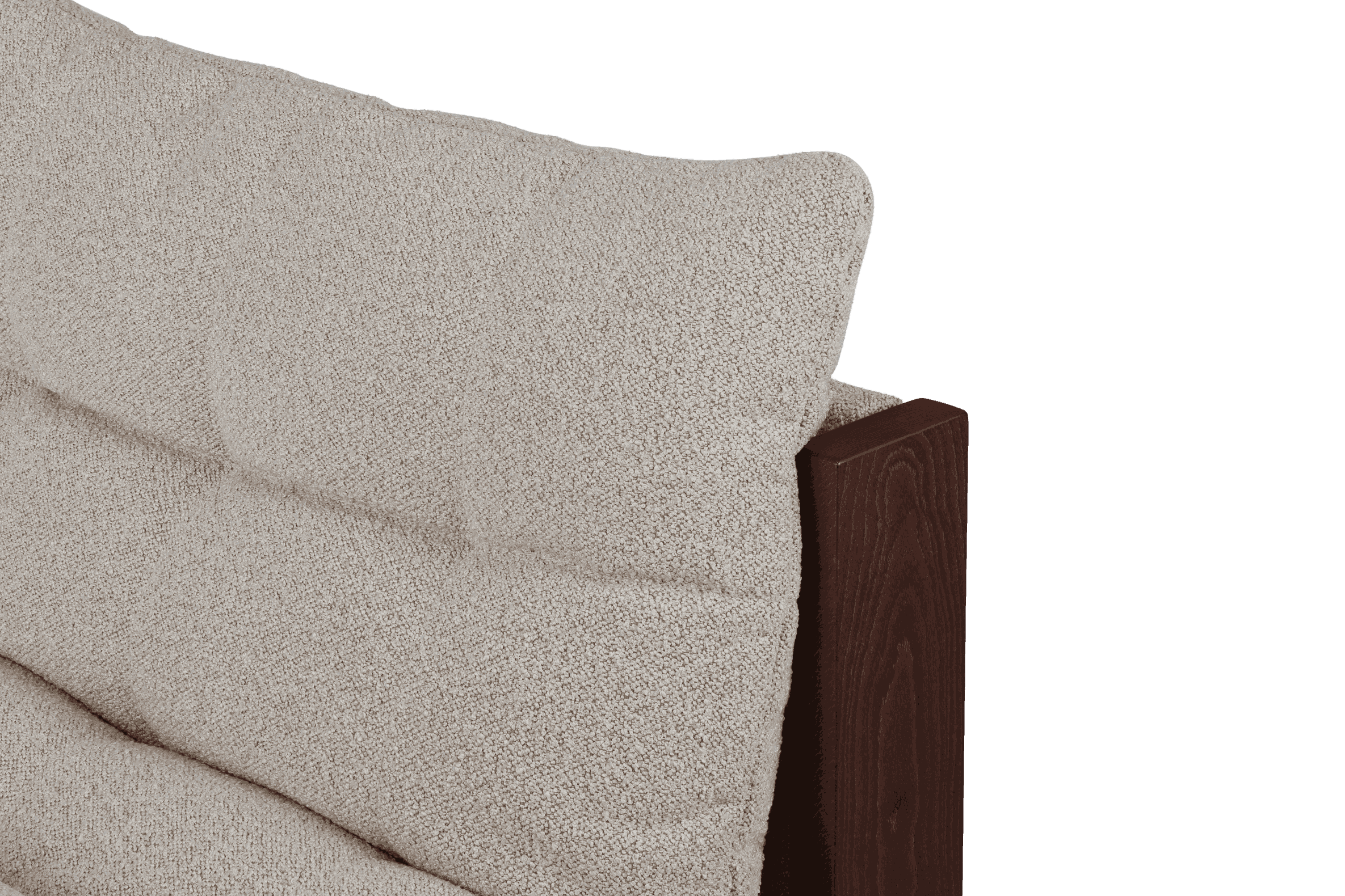 Huno - Sillón Lounge - Cocoa Brown & Desert Beige Bouclé