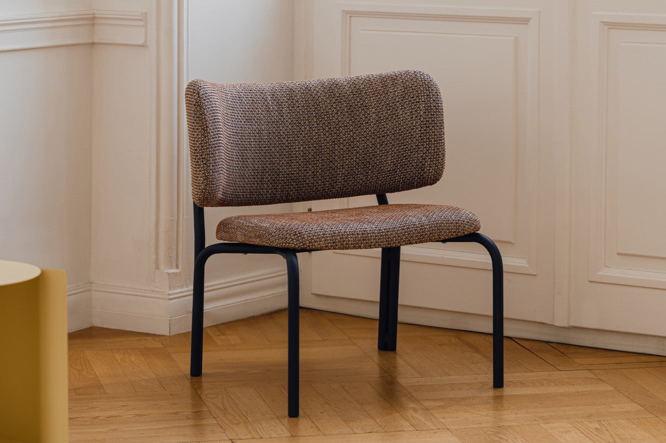 Kei Armchair - Brown & Blue Mélange