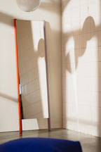 Lun Mirror - Orange Peel & Pale Violet