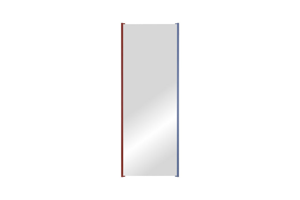 Lun Wall Mirror - Auburn Red & Frosty Blue