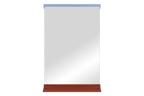 Lun Wall Mirror - Auburn Red & Frosty Blue