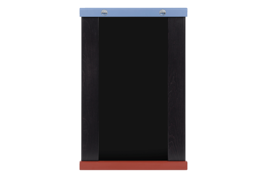 Lun Wall Mirror - Auburn Red & Frosty Blue