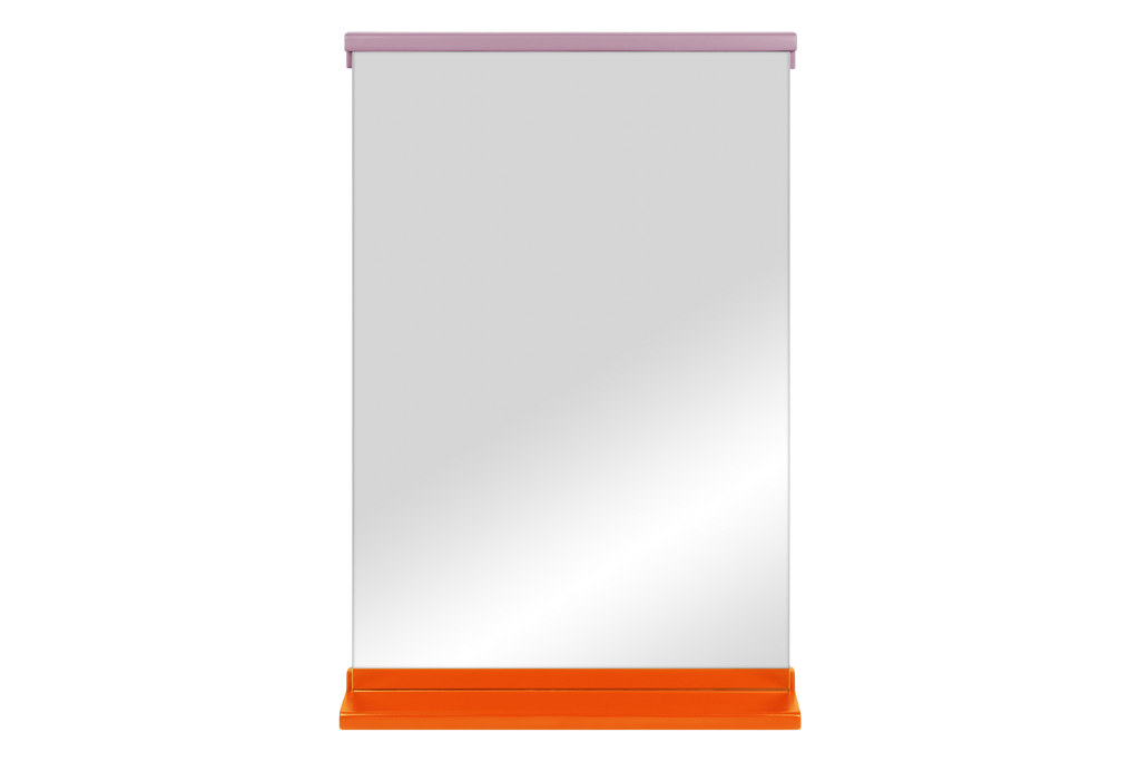 Lun Wall Mirror - Orange Peel & Pale Violet