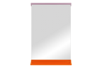 Lun Wall Mirror - Orange Peel & Pale Violet