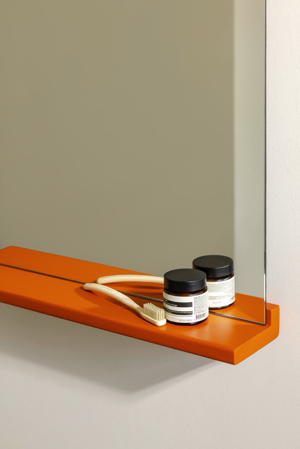 Lun Wall Mirror - Orange Peel & Pale Violet