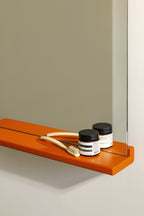 Lun Wall Mirror - Orange Peel & Pale Violet