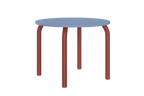 Meko Table - Small - Frosty Blue Top/Auburn Red Legs