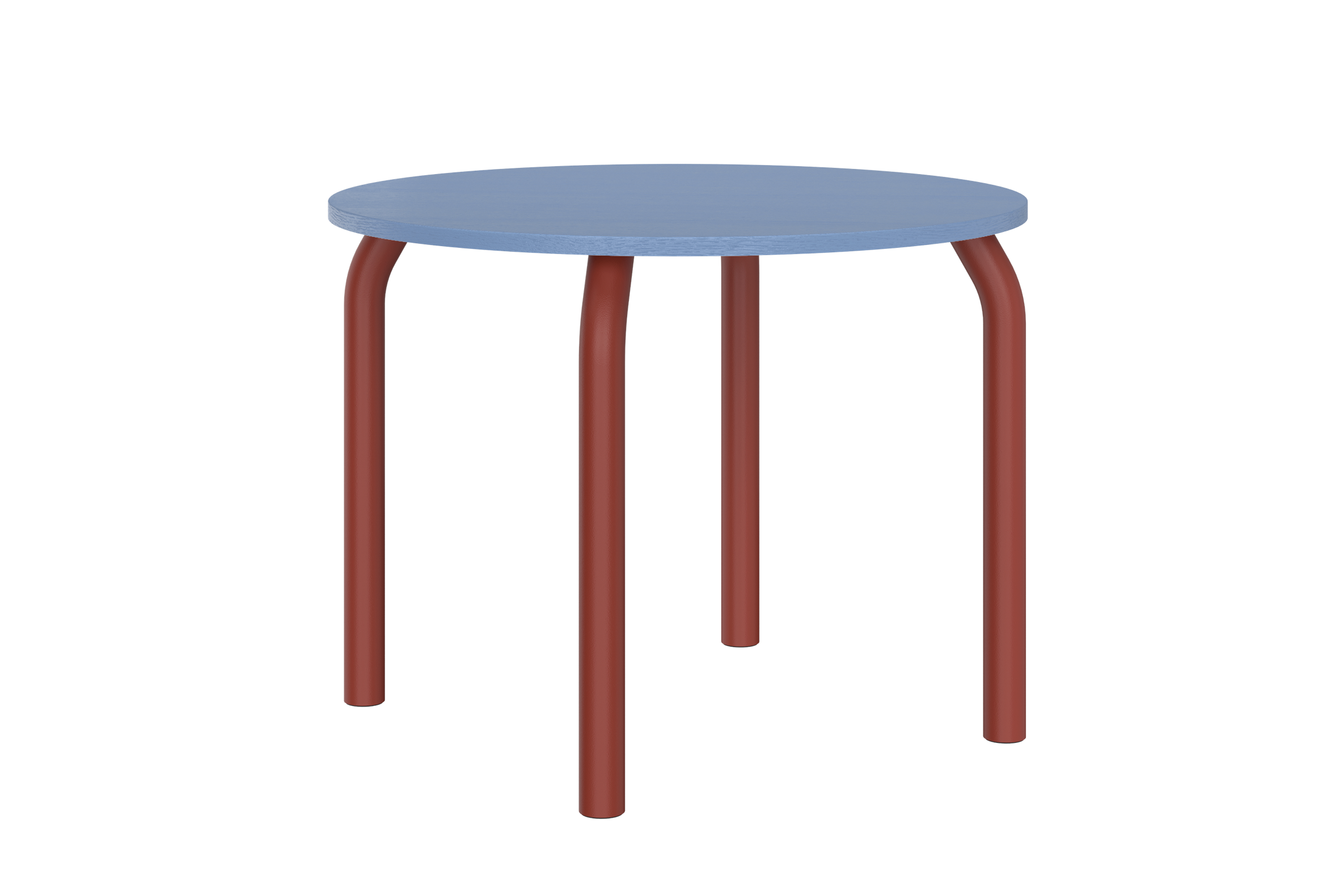 Meko Table - Small - Frosty Blue Top/Auburn Red Legs