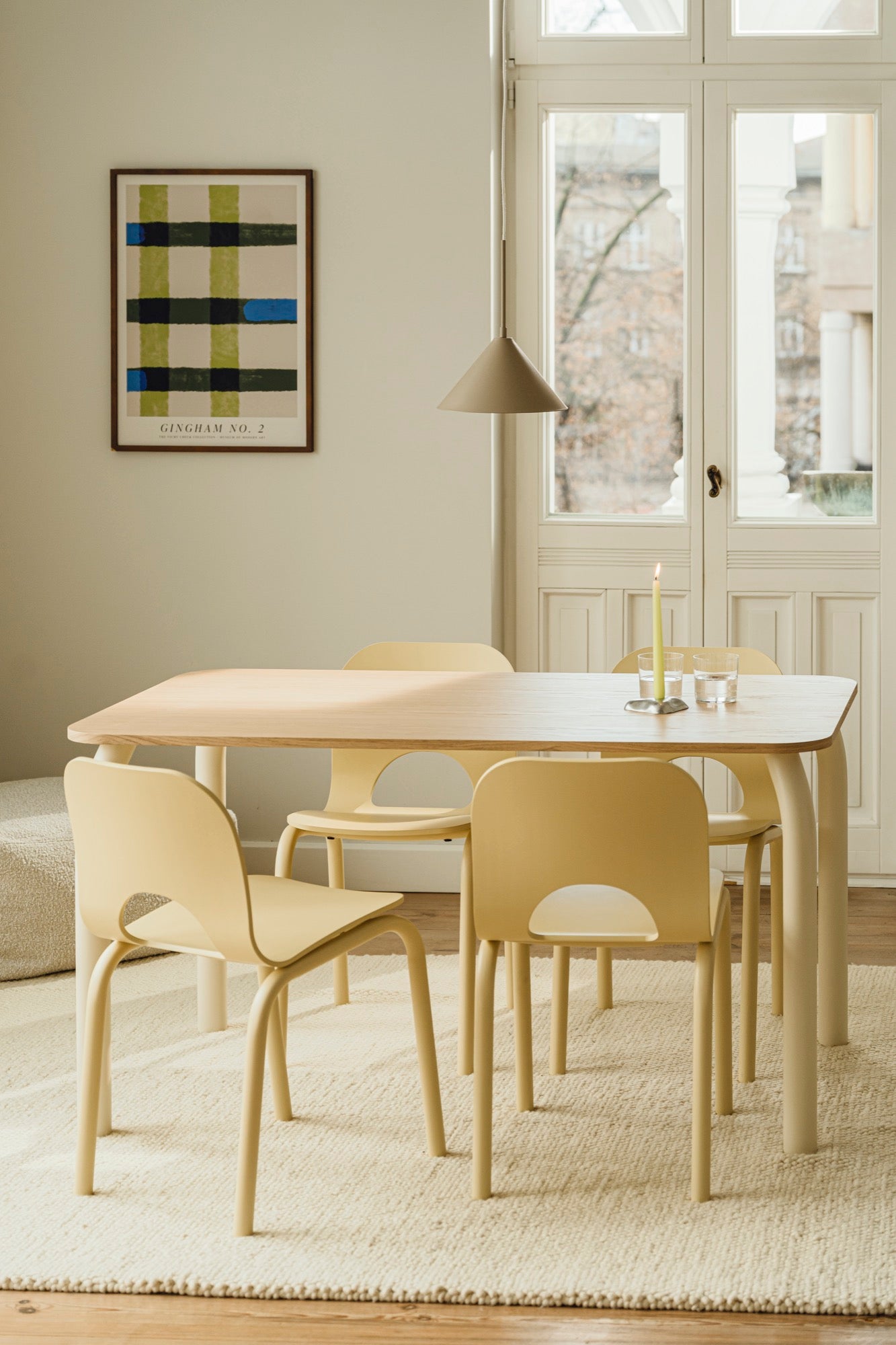 Table Meko - Grand - Oak Top/Piazza Beige Legs