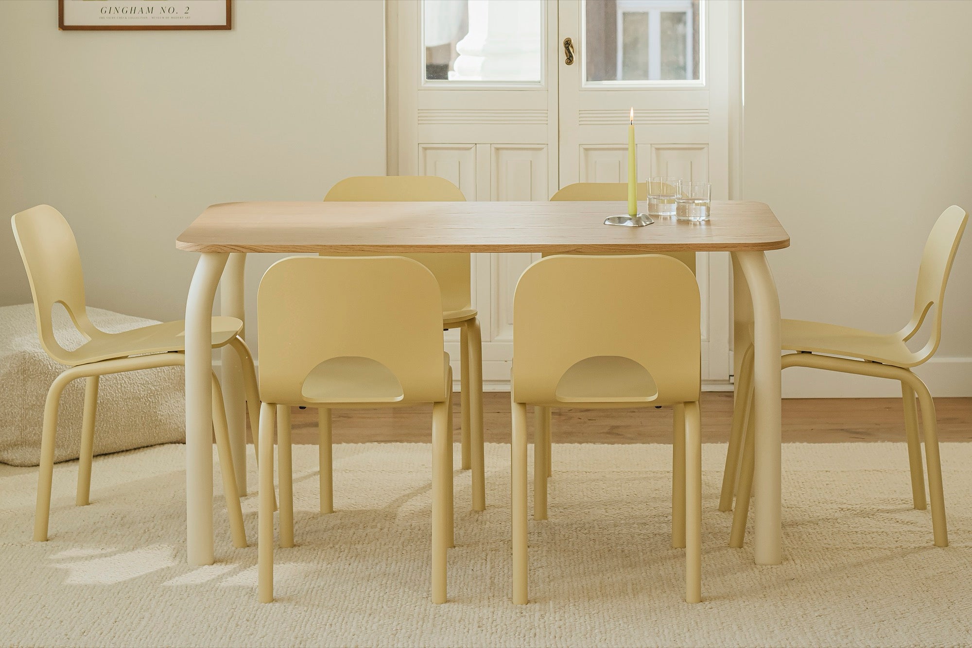 Table Meko - Grand - Oak Top/Piazza Beige Legs