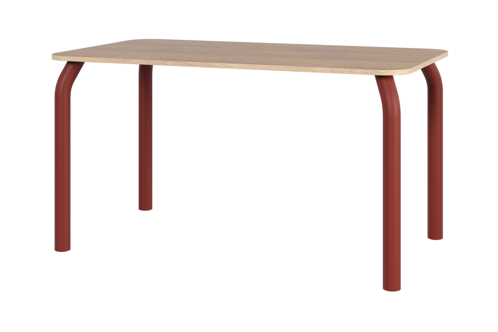 Table Meko - Grand - Oak Top/Auburn Red Legs