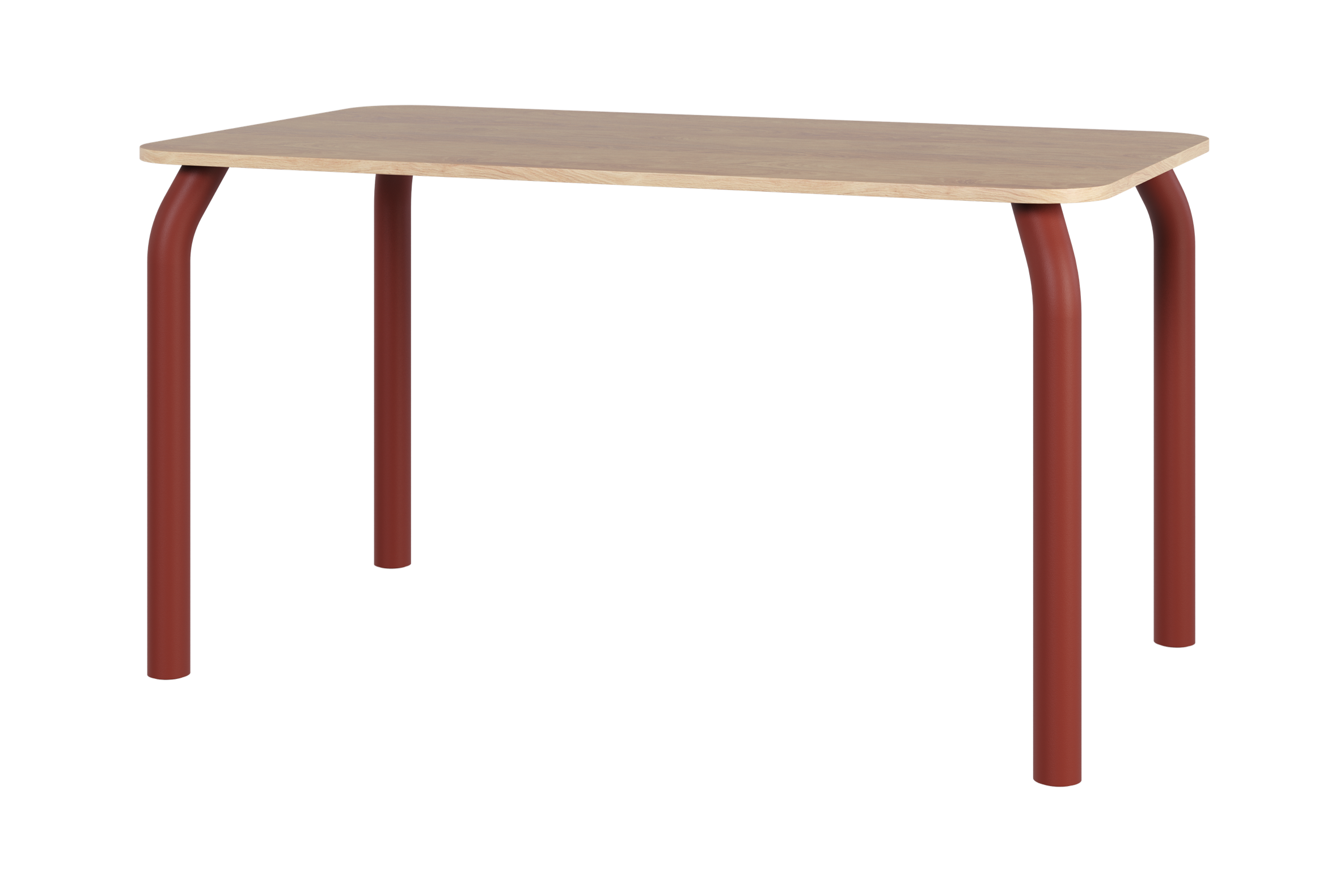 Table Meko - Grand - Oak Top/Auburn Red Legs