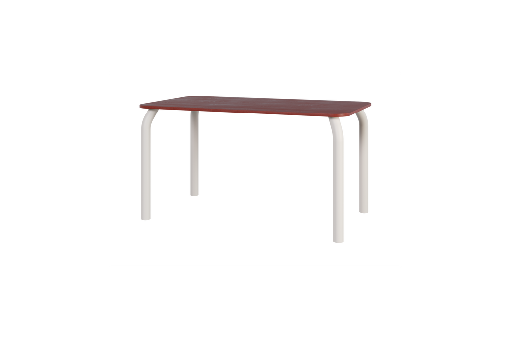 Meko Table - Large - Auburn Red Top/Piazza Beige Legs