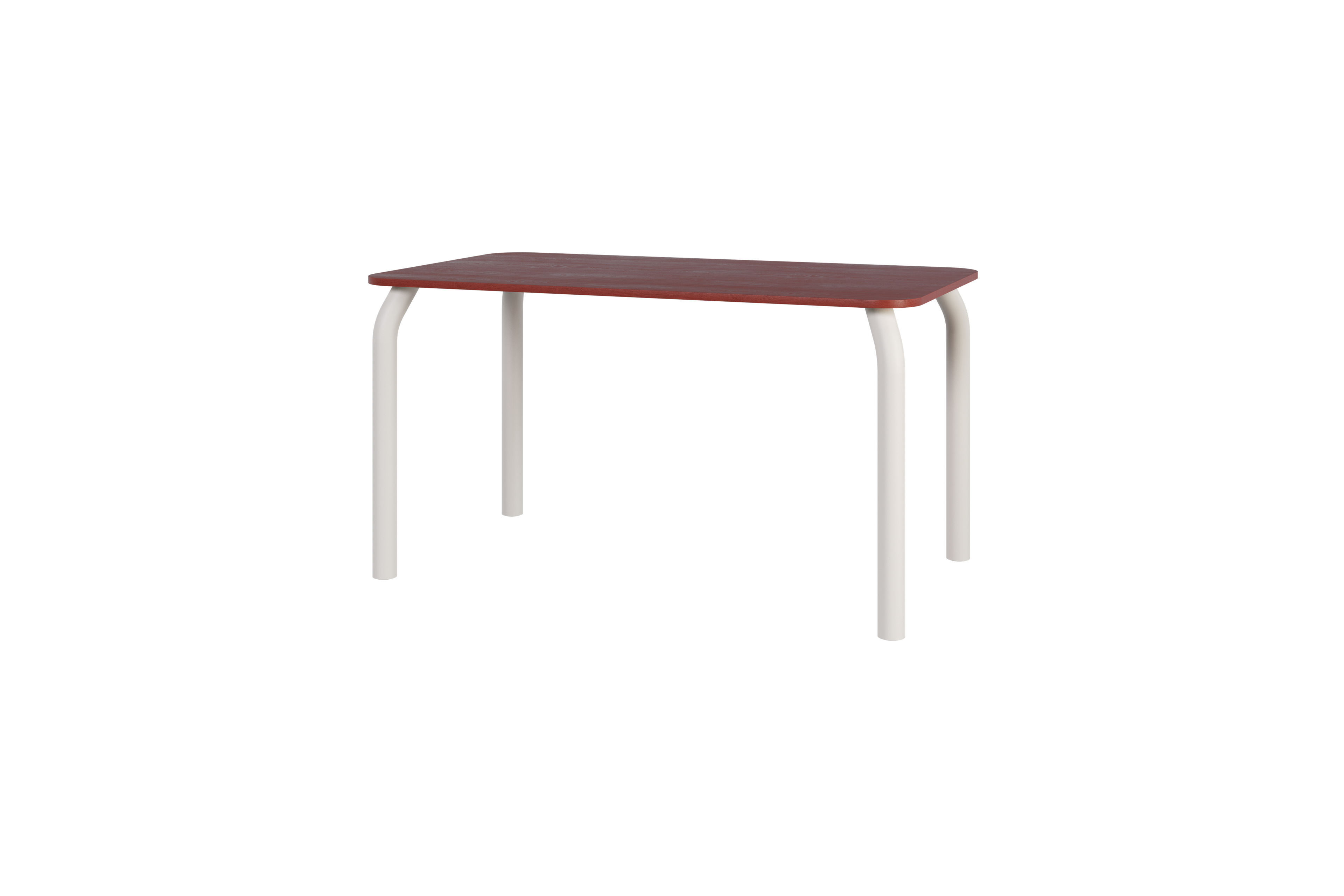 Meko Table - Large - Auburn Red Top/Piazza Beige Legs
